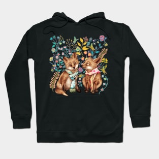 Whimsical Forest Foxes Hoodie